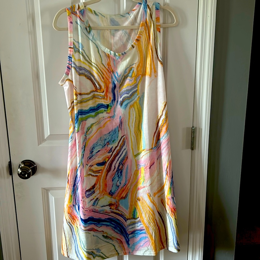 Multi color dress.  2xl.  Like new.
